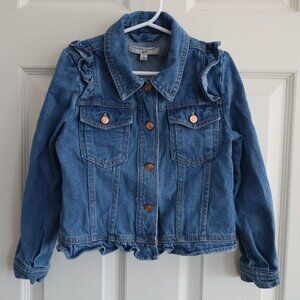 Sincerely Jules Ruffle Denim Jean Jacket